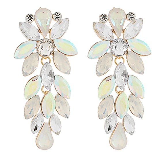 Jeweled Multi Teardrop Earrings - Picture 1 of 1